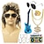 cheap Costume Wigs-80s Rock Wig Set - Glam Rock Wig with Headband, Sunglasses, Gloves, Necklace, Ring Halloween Wig