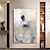 cheap People Paintings-Oil Painting Handmade Hand Painted Wall Art Modern Wear Wedding Dress Women Picture Home Decoration Decor Rolled Canvas No Frame Unstretched