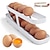 זול כלים לביצים-מתקן ביצים, מגשי ביצים אוטומטיים עם 2 קומות, קופסא לאחסון ביצים למקרר, סלסלת ביצים מפלסטיק, ארגונית לשמירה על טריות ביצים, אביזרי אחסון למטבח