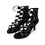 お買い得  ダンスブーツ-女性用 ダンスブーツ プロフェッショナル スタイリッシュ オープントゥ ファスナー 靴紐 成人 ブラック