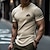 preiswerte Henley-T-Shirt für Herren-Herren Waffel-T-Shirt V Ausschnitt Bekleidung 3D-Druck Outdoor Täglich Kurzarm Modisch Designer Basic
