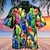 baratos camisas masculinas de acampamento-Homens Camisa Social Camisa havaiana Camisa de acampamento Camisa Gráfica Camiseta Aloha Papagaio Aberto para a Lateral Amarelo Verde Claro Rosa Vermelho Azul Impressão 3D Ao ar livre Rua Manga Curta