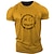 cheap Men&#039;s Graphic T Shirt-smile Face T-Shirt Mens 3D Shirt For Halloween | Brown Summer Cotton | Tee Graphic Casual Style Classic Cartoon Prints Funny Crew Neck Clothing Apparel Outdoor Street Short