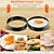 abordables Ustensiles à œufs-oeuf anneau pancake ring set en acier inoxydable fried egg ring plaque chauffante pancake shapers with orange silicone handle for breakfast omelette sandwich