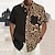 abordables camisas occidentales de los hombres-camisa con estampado de leopardo para hombre gráfico verano hawaianoturndown marrón al aire libre calle manga corta ropa deportes casual negro