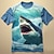 cheap Boy&#039;s 3D T-shirts-Boys 3D Animal Shark T shirt Short Sleeve 3D Print Summer Spring Active Sports Fashion Polyester Kids 3-12 Years Outdoor Daily Regular Fit