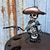 economico Decorazioni per Halloween all&#039;aperto-halloween cowboy cranio pistolero cappuccio ornamento cappuccio teschio in metallo - arredamento statua scheletro - ornamenti cofano auto scheletro in metallo statua scheletro cowboy fuso fatto a mano per porta di casa
