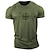 abordables T-shirt graphique pour hommes-Chemise graphique pour hommes, imprimé boussole, noir, vert armée, gris foncé, t-shirt en coton mélangé, décontracté, manches courtes, confortable