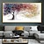 abordables Peintures fleurs/botaniques-Mintura fait à la main abstrait arbre paysage peintures à l'huile sur toile mur art décoration moderne photos pour la décoration intérieure roulé sans cadre non étiré peinture