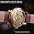 cheap Mechanical Watches-Winner Transparent Fashion Case Luxury Casual Design Leather Strap Mens Watches Top Brand Luxury Mechanical Skeleton Watch
