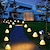 preiswerte Bodenlichter-LED-Solar-Lichterkette, Feenpfad, Rasenlandschaft, Pilzlampe, Outdoor, Weihnachten, Garten, Terrasse, Girlande, Straßendekoration