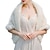 Χαμηλού Κόστους Γούνινες Εσάρπες-γυναικεία σάλια λευκή ψεύτικη γούνα κομψά νυφικά αμάνικα πολυεστερικά φθινοπωρινά τυλίγματα γάμου με καθαρό χρώμα για το φθινόπωρο του γάμου&amp;amp; χειμώνας