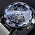levne Mechanické hodinky-WINNER Náramkové hodinky mechanické hodinky pro Muži Analogové Automatické natahování Děrování Vinobraní stylové S dutým gravírováním S kamínky Slitina Kůže