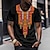 preiswerte 3D-T-Shirt für Männer-Herren T Shirt Graphic Farbblock Stammes Rundhalsausschnitt Bekleidung 3D-Druck Outdoor Täglich Kurzarm Bedruckt Modisch Designer Ethnisch