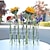 baratos Vasos &amp; Cesto-vaso de flores articulado, conjunto de vaso de flores dobrável, vaso de flores dobrável com design articulado, tubo de ensaio de vidro de cristal diy mutável com 6/8 tubos de ensaio e ganchos em forma de s