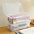 cheap Painting, Drawing &amp; Art Supplies-Storage Box Transparent Pencil Case Large Capacity Desktop Organized Double-layer Glasses Case Multi-function Stationery Box