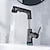voordelige uittrekken spray-badkamerkraan lcd digitaal display wastafelmengkraan wastafelkranen met uittrekbare sproeier, enkele handgreep hefbare uitloopkop 3 standen, messing vatkraan wasruimte