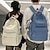 Χαμηλού Κόστους Σακίδια Πλάτης-Ανδρικά Γυναικεία Αγορίστικα σακκίδιο Σχολική τσάντα Σχολείο Ταξίδι Συμπαγές Χρώμα Νάιλον Αναπνέει Φερμουάρ Μαύρο Λευκό Ανθισμένο Ροζ