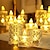 billige Dekorative lys-3 stk krystal flammefri stearinlys led elektronisk stearinlys batteridrevet ambient lys til halloween bryllupsfest dating festival julestue boligindretning