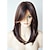 cheap Synthetic Trendy Wigs-Medium Length wig for women Copper wig Ginger wig Layered wig with bangs Synthetic wig Highlight for white Women