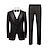 cheap Historical &amp; Vintage Costumes-Retro Vintage Roaring 20s 1920s Three Piece Suit Suit Trousers The Great Gatsby Gentleman Gangster Groomsmen Men&#039;s Masquerade Wedding Wedding Guest Party / Evening Coat