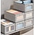 baratos Arrumação de Roupa-caixa de armazenamento visível armário gaveta de roupas caixa de separação de malha empilhamento de calças divisor de gaveta pode ser lavado organizador de casa