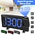 cheap Radios and Clocks-Projection Clocks FM Radio Curved-Screen Digital Alarm Clock LED Display with Dimmer Dual Alarm with USB Charging Port 12/24 Hours Backup Battery for Clock Setting