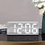 お買い得  ラジオ＆時計-デジタル電子目覚まし時計 温度表示付き大型 LED 目覚まし時計 12/24 時間スヌーズ USB プラグまたは AAA 電源、寝室やリビングルームに最適 (電池やアダプターなし)