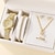 baratos Relógios Quartz-Relógio de quartzo feminino 5 em 1 luxo bling strass relógio de pulso com conjunto de pulseira cronógrafo decoração pulseira de aço inoxidável