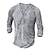 cheap Men&#039;s Casual T-shirts-Men&#039;s Tee Long Sleeve Shirt Snowflake Collarless 3D Print Street Casual Long Sleeve 3D Print Clothing Apparel Nostalgic