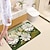 Недорогие Абсорбирующий коврик для ванной-Нескользящий напольный коврик из диатомовых водорослей с цветочным рисунком тушью - мягкий, удобный и прочный для гостиной, веранды, ванной комнаты и спальни