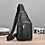 cheap Laptop Bags,Cases &amp; Sleeves-Shoulder Bags Men Travel Multifunction Chest Bag PU Leather Designer Casual Crossbody Bag For Men Versatile Black Vintage Pack Shoulder Purse