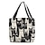olcso Grafikus nyomtatott táskák-Női Teher Válltáska Vászon táska testreszab Oxfordi ruha Bevásárlás Szabadság Nyomtatás Nagy kapacitás Összecsukható Könnyű Cica Fekete / fehér Fekete / Vörös Egyedi nyomtatás