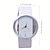 abordables Relojes de Cuarzo-Reloj de cuarzo con puntero redondo minimalista, esfera transparente, novedad, reloj de pulsera con correa de cuero para mujeres y hombres