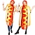 halpa parien halloween-asut-hot dog puvut hauska pari puvut unisex aikuisten ruoka puvut juhla cosplay festivaali karnevaali helppo halloween puvut mardi gras