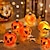 preiswerte Halloween Requisitenbeleuchtung-Halloween-Lichter, Solar-Windspiel, Farbwechsel, Kürbislaterne, Halloween-Dekoration für draußen mit 6 Kürbislichtern, wasserdichte Thanksgiving-Herbstdekoration für Baum, Tür, Fenster, Party, Gartendekoration