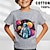 abordables t-shirts 3d pour garçon-Fille 3D Graphic Astronaute Espace T-shirt Tee-shirts Manche Courte 3D effet Eté Printemps Actif Mode Le style mignon 100% Coton Enfants 3-12 ans Extérieur Casual du quotidien Standard