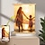 Недорогие плакаты с вешалками-С картинкой Висячие отпечатки на холсте - Люди Современное Репродукции