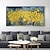 billiga Blom- och växtmålningar-modern oljemålning handgjord på duk gyllene gul rik träd blomma växt duk konst målning duk vardagsrum (ingen ram)
