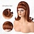 tanie Peruki kostiumowe-Retro brązowa peruka 50s 60s 70s peruka z grzywką dla kobiet włosy syntetyczne na kostium na halloween