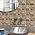 economico Adesivi murali-7pcs adesivo da parete in piastrelle di pietra artificiale 3d carta da parati in vinile autoadesivo floreale decorazioni per la casa per cucina bagno 5,5x11 pollici