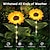 お買い得  経路ライト＆ランタン-ソーラーひまわりledグローポール中庭シミュレーション植物ランプホリデーパーティー風景装飾ランプ芝生フロアランプ