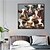 voordelige Schilderijen van dieren-handgemaakt olieverfschilderij canvas kunst aan de muur decoratie moderne abstracte dieren schattige koe familie voor interieur opgerold frameloos ongerekt schilderij