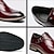 cheap Men&#039;s Oxfords-Men&#039;s Oxfords Loafers &amp; Slip-Ons Formal Shoes Dress Shoes Monk Shoes Plus Size Business British Gentleman Wedding Christmas Xmas PU Buckle Black Red Spring