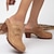 זול מוקסינים לנשים-בגדי ריקוד נשים סנדלים קבקבים נעלי פרדות סנדלי וודג&#039; נעלי עקב סנדלי עקב יומי צבע אחיד לחתוך קיץ ריקמה עקב טריז בוהן עגולה וינטאג&#039; מִעוּטָנוּת דמוי עור PU לואפר שחור חום משמש