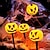billiga Utomhus- och trädgårdsdisplayer-Halloween solcellslampor onda pumpa uteplatslampor läskigt lyser upp din utomhus jack o' lantern dekoration pumpa skalle spöke för halloween tacksägelsehelger