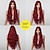 ieftine Peruci Sintetice Trendy-peruci roșii pentru femei cosplay lung natural ondulat petrecere perucă din păr sintetic cu breton