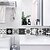 halpa Kukka- ja kasvien taustakuva-10kpl 15*15cm retro vedenpitävät laattatarrat keittiöön kylpyhuone keittiön koristeluun harmaa laattakuvio mattalattia tarra