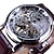 cheap Mechanical Watches-Winner Transparent Fashion Case Luxury Casual Design Leather Strap Mens Watches Top Brand Luxury Mechanical Skeleton Watch