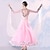 abordables Tenues de danse de salon-Danse de Salon Robe Imprimé floral Volants Femme Utilisation manche longue Taille moyenne Tulle